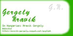 gergely mravik business card